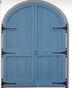 classic round top double door for sheds garages 1