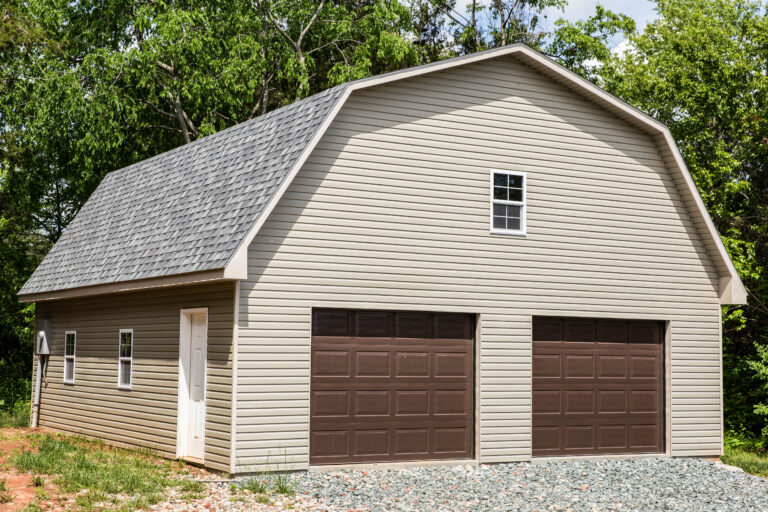 A MaxiBarn garage for sale from Sheds Unlimited