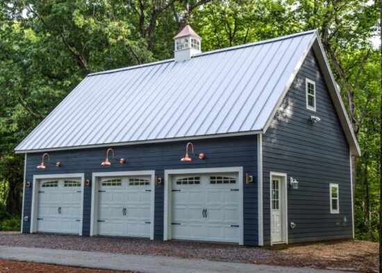 three car two story garage